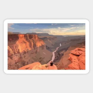 Grand Canyon Scene Painting Sticker